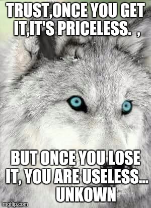 TRUST,ONCE YOU GET IT,IT'S PRICELESS. 
, BUT ONCE YOU LOSE IT, YOU ARE USELESS...       UNKOWN | image tagged in eyes | made w/ Imgflip meme maker