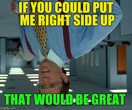 That Would Be Great Meme | IF YOU COULD PUT ME RIGHT SIDE UP THAT WOULD BE GREAT | image tagged in memes,that would be great | made w/ Imgflip meme maker