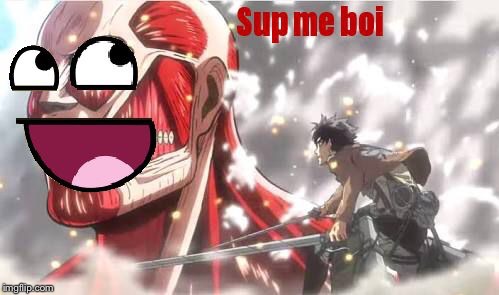 This photoshop I made was to weird to not share... | image tagged in aot,memes,attack on titan,photoshop | made w/ Imgflip meme maker