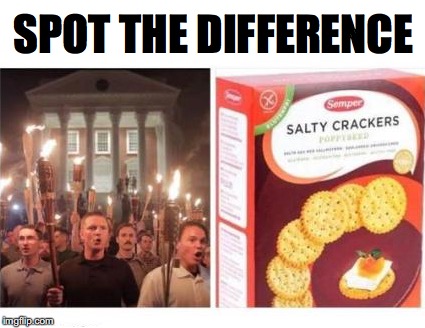 Salty Crackers | SPOT THE DIFFERENCE | image tagged in crackers | made w/ Imgflip meme maker