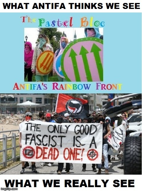 image tagged in antifa,intolerance,communism,barney the dinosaur | made w/ Imgflip meme maker