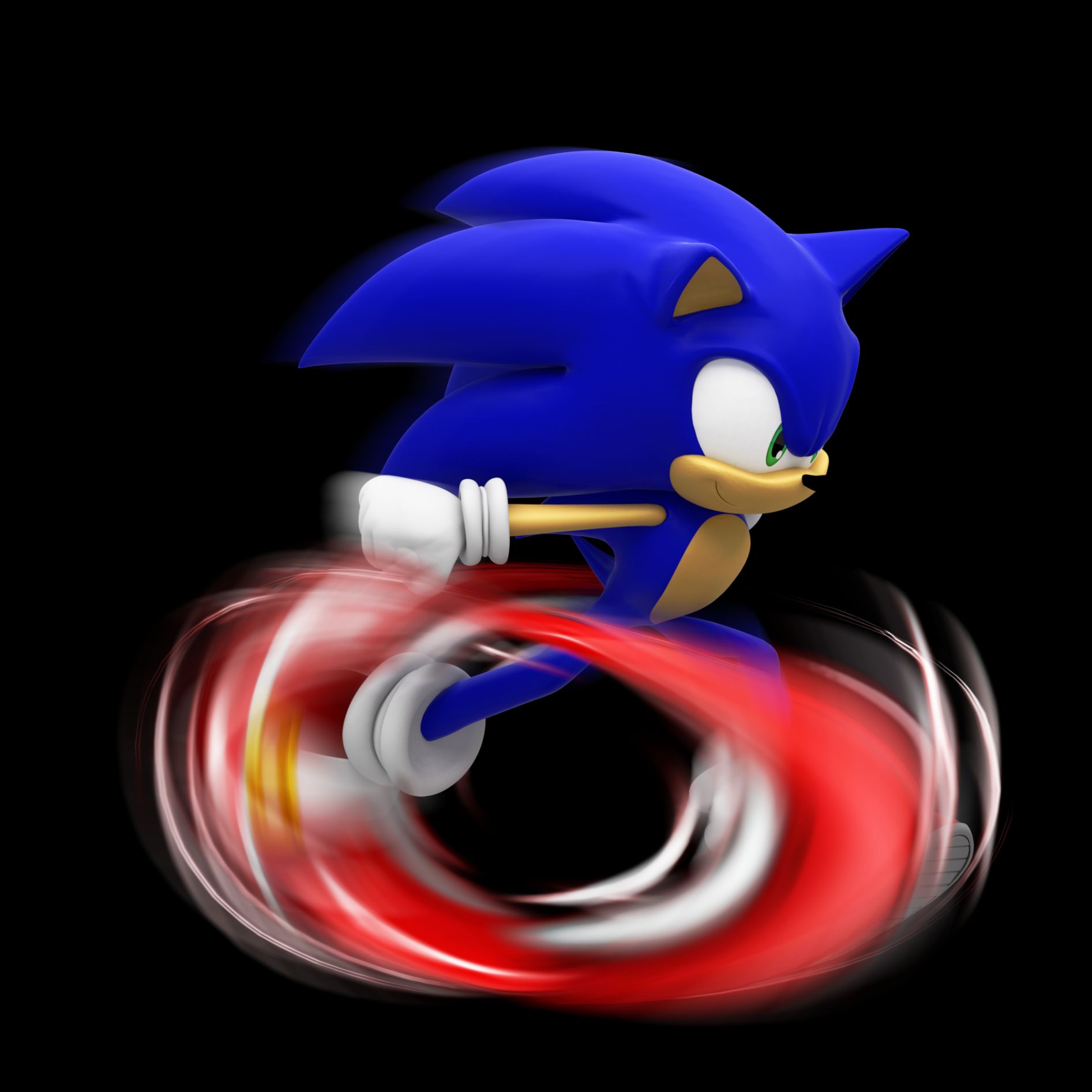 High Quality Running Sonic (Modern) Blank Meme Template