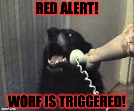 RED ALERT! WORF IS TRIGGERED! | made w/ Imgflip meme maker