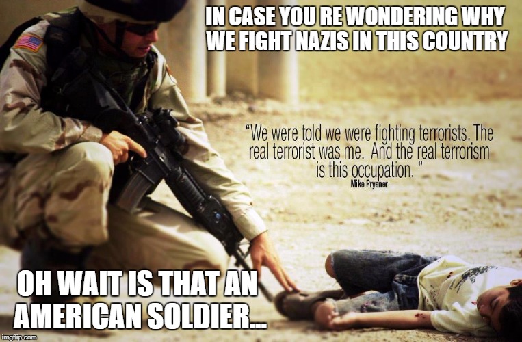 NAZIS EVERYWHERE  | IN CASE YOU RE WONDERING WHY WE FIGHT NAZIS IN THIS COUNTRY; OH WAIT IS THAT AN AMERICAN SOLDIER... | image tagged in statues | made w/ Imgflip meme maker