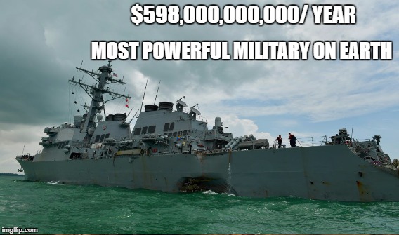 Should have zigged | MOST POWERFUL MILITARY ON EARTH; $598,000,000,000/ YEAR | image tagged in military budget,basics | made w/ Imgflip meme maker