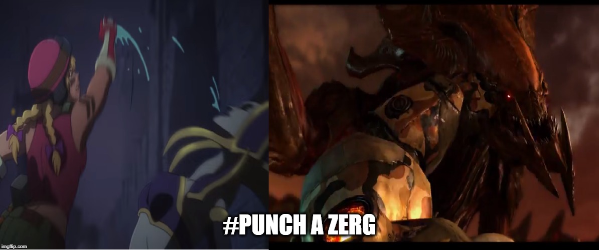 #Punch a Zerg | #PUNCH A ZERG | image tagged in heroesofthestorm,punchanazi,starcraft | made w/ Imgflip meme maker