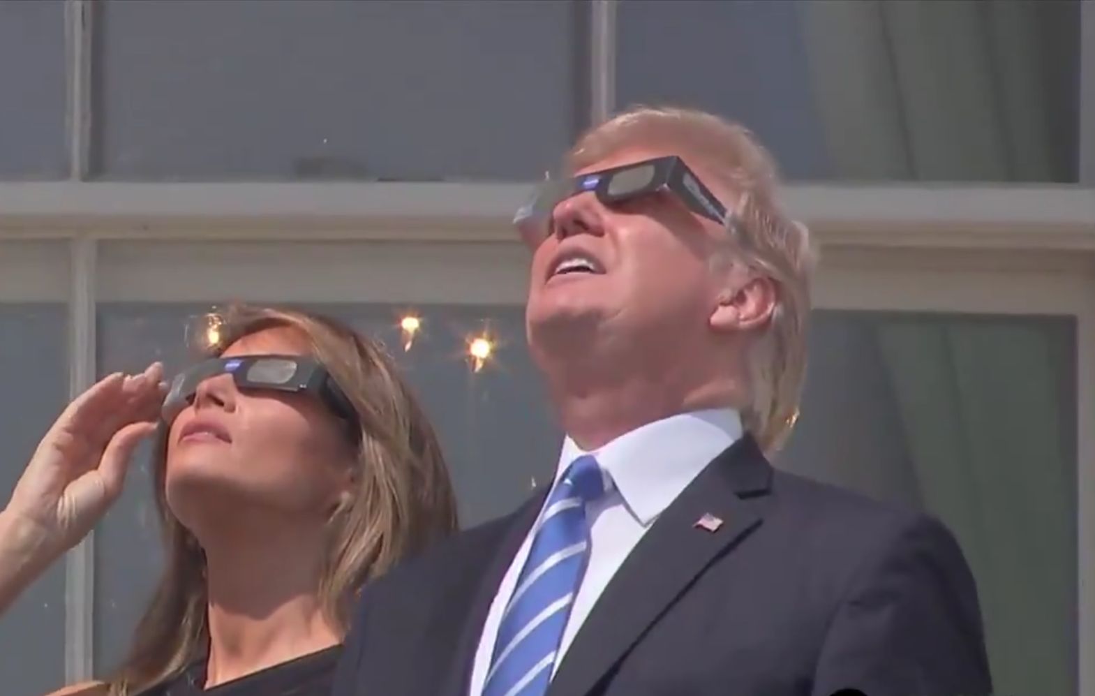 Trump Eclipse Glasses Blank Meme Template