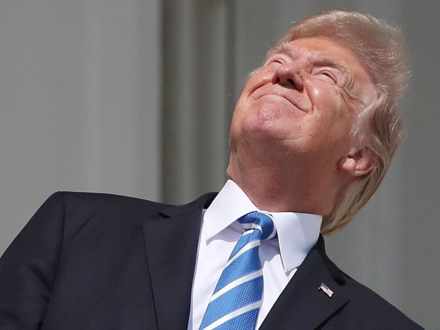 Trump stares at sun Blank Meme Template