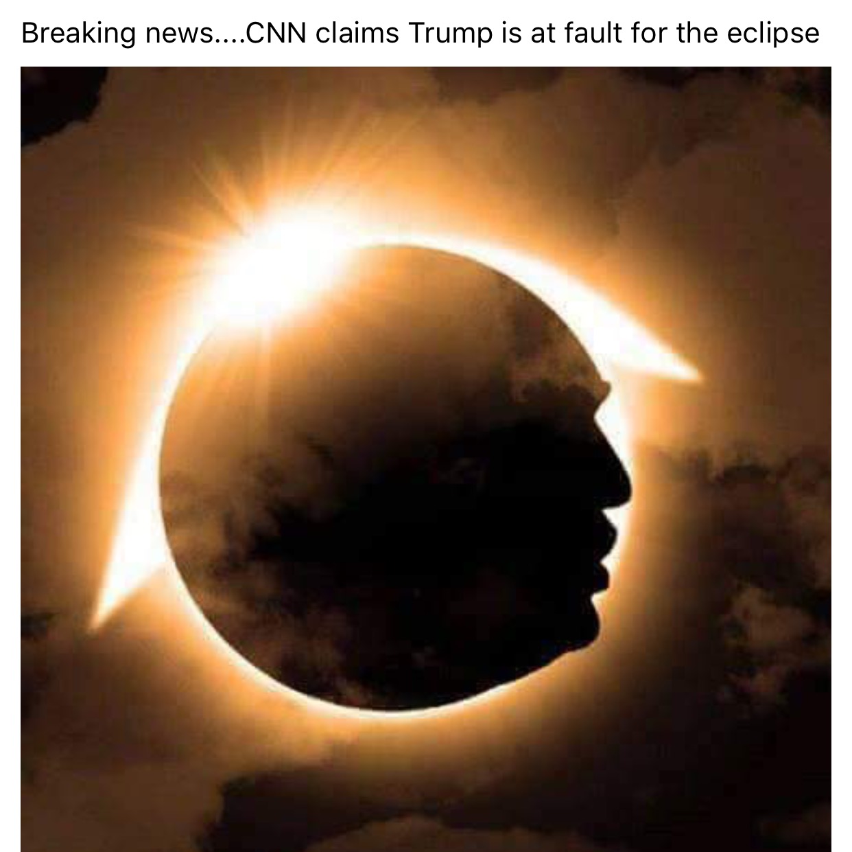 Trump eclipse Blank Meme Template