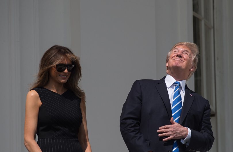 Stupid Trump Staring Eclipse Blank Meme Template