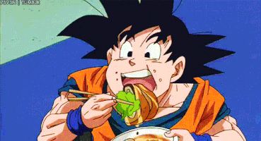 Goku eating  Blank Meme Template