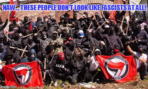 Let Me See... Join a Bowling League... or a Softball League... or... | NAW... THESE PEOPLE DON'T LOOK LIKE FASCISTS AT ALL! | image tagged in antifa,fascism | made w/ Imgflip meme maker