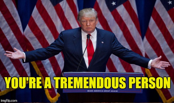 YOU'RE A TREMENDOUS PERSON | made w/ Imgflip meme maker