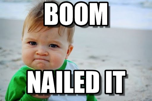 Success Kid Boom Nailed It Blank Template Imgflip