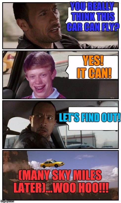 TOO BAD THEY EVENTUALLY CRASHED INTO AN ANGRY VIOLENT TREE NEAR THE HOGWARTS CASTLE! :D | image tagged in funny,bad luck brian disaster taxi runs over cliff,memes,harry potter,the rock driving,humor | made w/ Imgflip meme maker