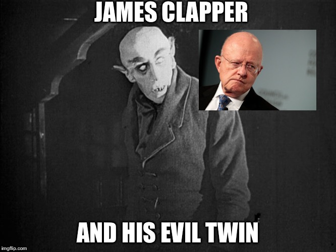 JAMES CLAPPER; AND HIS EVIL TWIN | image tagged in james clapper | made w/ Imgflip meme maker