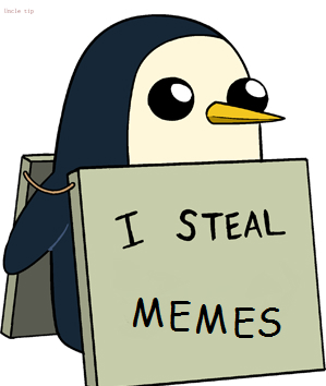 High Quality penguin meme theif Blank Meme Template