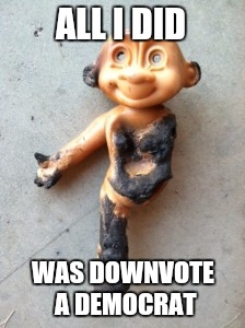 ALL I DID WAS DOWNVOTE A DEMOCRAT | made w/ Imgflip meme maker