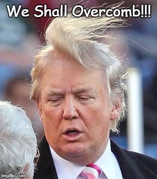 We Shall Overcomb!!! | We Shall Overcomb!!! | image tagged in combover | made w/ Imgflip meme maker
