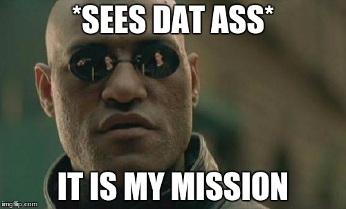 Matrix Morpheus Meme | *SEES DAT ASS*; IT IS MY MISSION | image tagged in memes,matrix morpheus | made w/ Imgflip meme maker