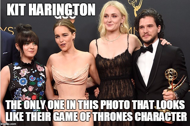 The truth has been spoken | KIT HARINGTON; THE ONLY ONE IN THIS PHOTO THAT LOOKS LIKE THEIR GAME OF THRONES CHARACTER | image tagged in truth,game of thrones | made w/ Imgflip meme maker