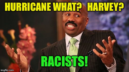Oh sure... name a destructive storm after a black guy  | HURRICANE WHAT?   HARVEY? RACISTS! | image tagged in memes,steve harvey,hurricane,hurricane harvey | made w/ Imgflip meme maker