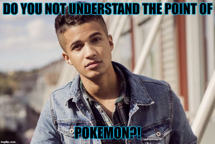 DO YOU NOT UNDERSTAND THE POINT OF; POKEMON?! | image tagged in jordan w fisher | made w/ Imgflip meme maker