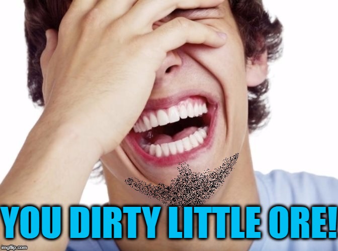 lol | YOU DIRTY LITTLE ORE! | image tagged in lol | made w/ Imgflip meme maker