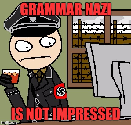 GRAMMAR NAZI IS NOT IMPRESSED | made w/ Imgflip meme maker