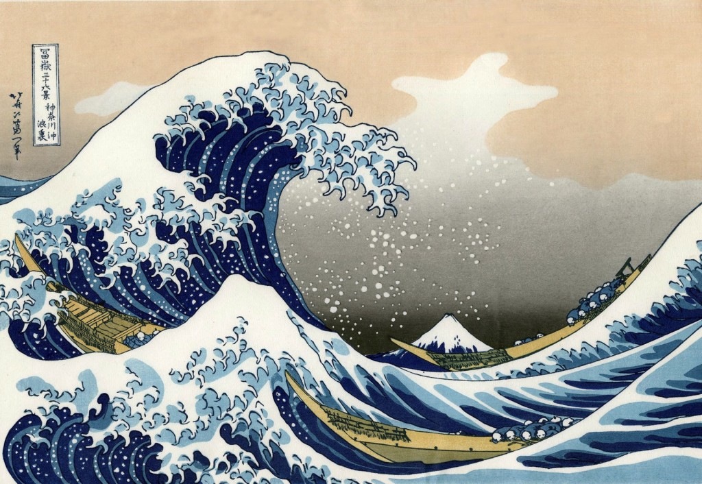 hokusai wave Blank Meme Template