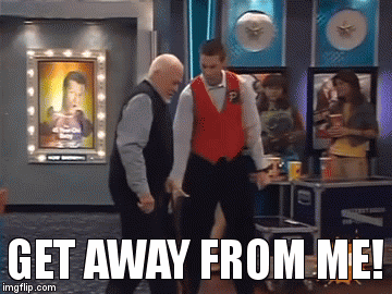 Get away from me! | GET AWAY FROM ME! | image tagged in gifs,drake and josh,enchiladas,crazy | made w/ Imgflip video-to-gif maker