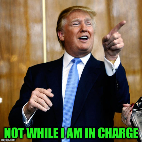 NOT WHILE I AM IN CHARGE | made w/ Imgflip meme maker