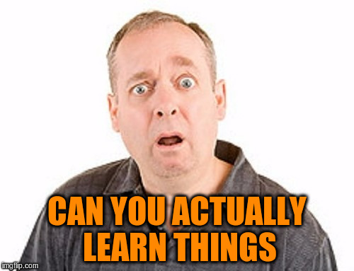 CAN YOU ACTUALLY LEARN THINGS | made w/ Imgflip meme maker