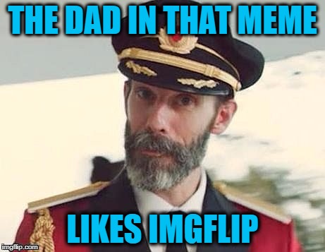 Captain Obvious | THE DAD IN THAT MEME LIKES IMGFLIP | image tagged in captain obvious | made w/ Imgflip meme maker