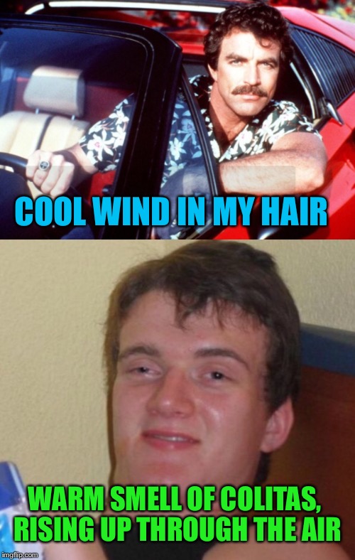 COOL WIND IN MY HAIR WARM SMELL OF COLITAS, RISING UP THROUGH THE AIR | made w/ Imgflip meme maker