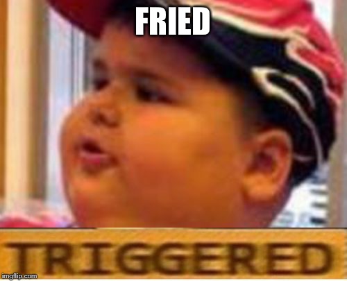 McDonald fat boy triggered | FRIED | image tagged in mcdonald fat boy triggered | made w/ Imgflip meme maker