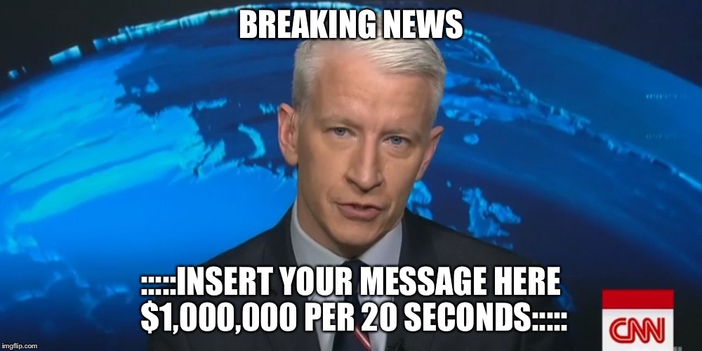 Breaking News Мем. Your message here
