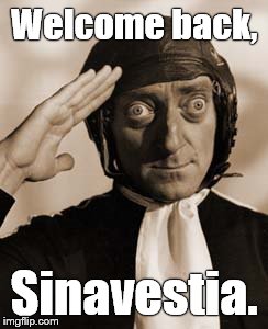 Marty Feldman copy that! | Welcome back, Sinavestia. | image tagged in copy that | made w/ Imgflip meme maker