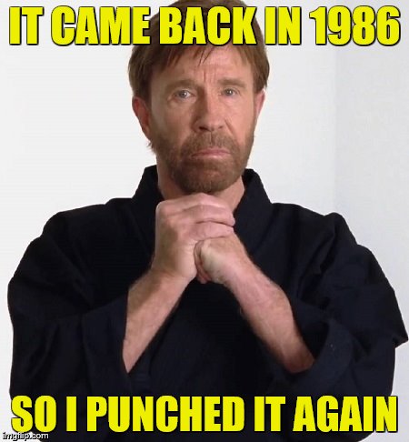 IT CAME BACK IN 1986 SO I PUNCHED IT AGAIN | made w/ Imgflip meme maker