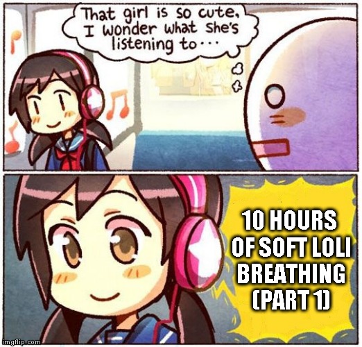 Don't judge a Book by its Cover | 10 HOURS OF SOFT LOLI BREATHING (PART 1) | image tagged in memes | made w/ Imgflip meme maker