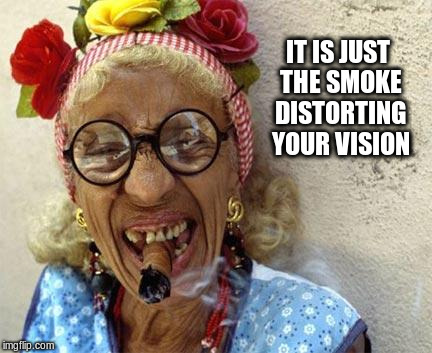 IT IS JUST THE SMOKE DISTORTING YOUR VISION | made w/ Imgflip meme maker