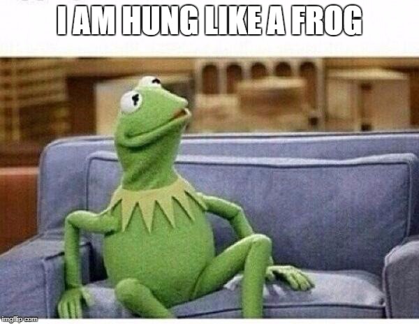 KERMIT | I AM HUNG LIKE A FROG | image tagged in kermit | made w/ Imgflip meme maker