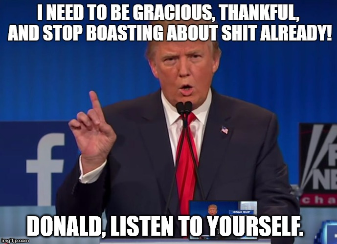 Why would I lie to myself? | DONALD, LISTEN TO YOURSELF. | image tagged in banned,trump,good,advice,do as he says,meme | made w/ Imgflip meme maker