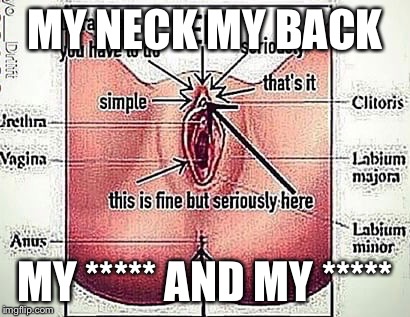 MY NECK MY BACK MY ***** AND MY ***** | made w/ Imgflip meme maker