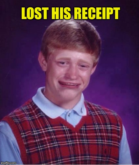 LOST HIS RECEIPT | made w/ Imgflip meme maker