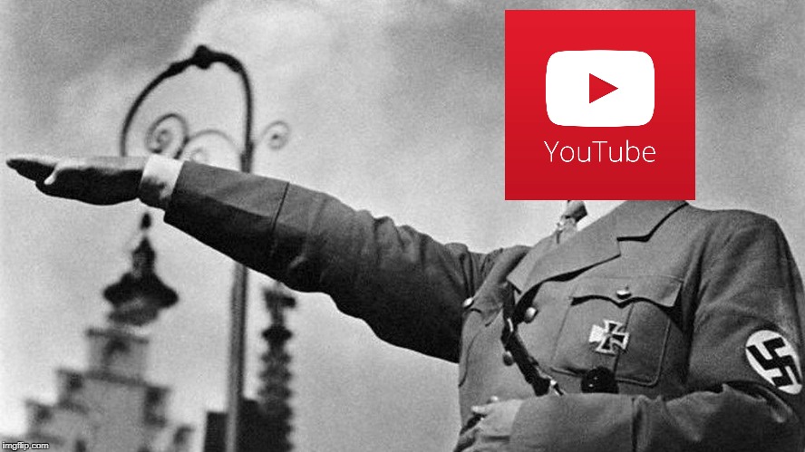 The Digital Holocaust is upon us... | image tagged in hitler,youtube,nazis | made w/ Imgflip meme maker