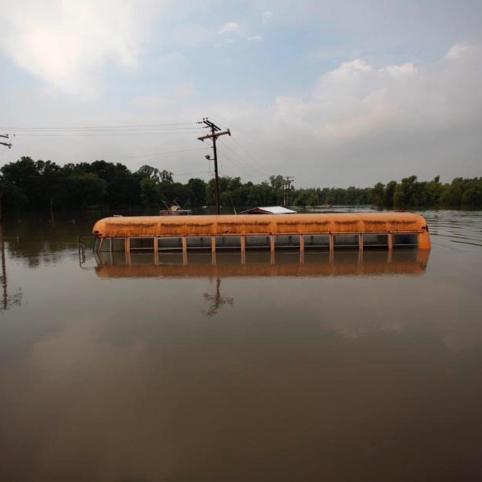 Flooded school bus Blank Meme Template
