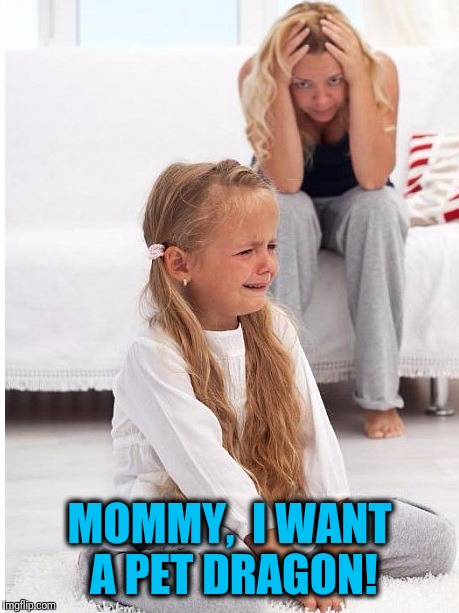 whine | MOMMY,  I WANT A PET DRAGON! | image tagged in whine | made w/ Imgflip meme maker