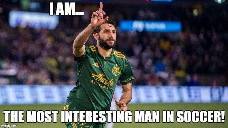 Most interesting man in soccer | I AM... THE MOST INTERESTING MAN IN SOCCER! | image tagged in diego valeri | made w/ Imgflip meme maker