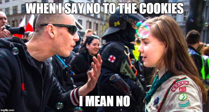 WHEN I SAY NO TO THE COOKIES I MEAN NO | made w/ Imgflip meme maker